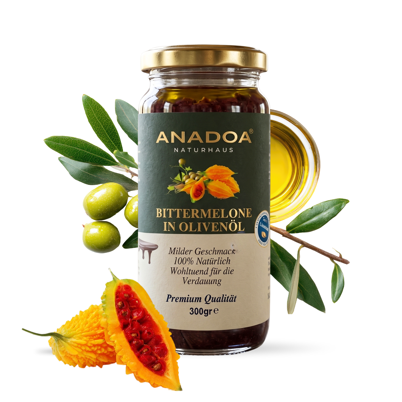 Bittermelone Paste mit Olivenöl - Anadoa Naturhaus