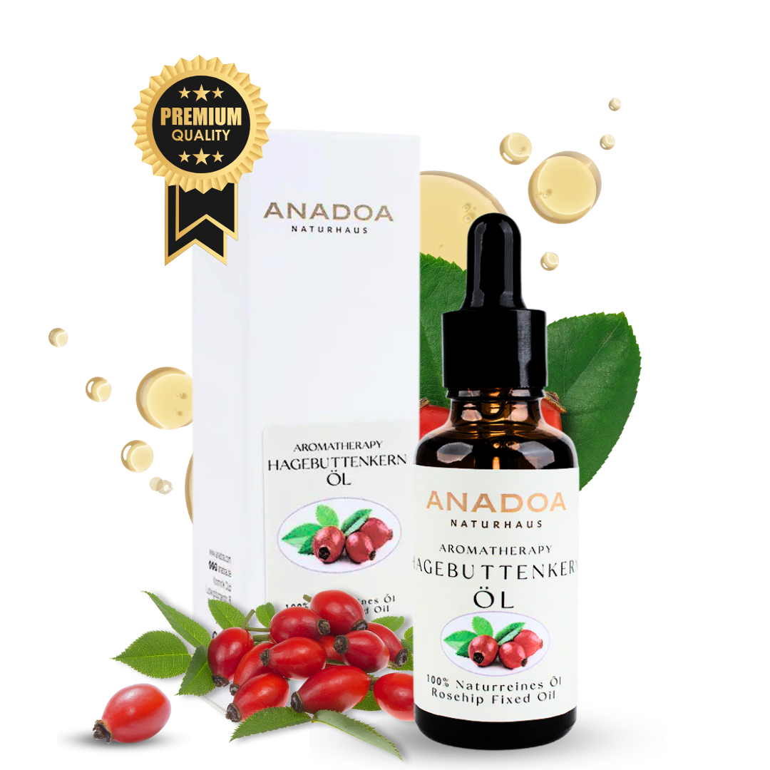 Anadoa Hagebuttenkernöl Das pflanzliche Retinol. Außergewöhnlich reich an Trans-Retinolsäure zur Geweberegeneration.