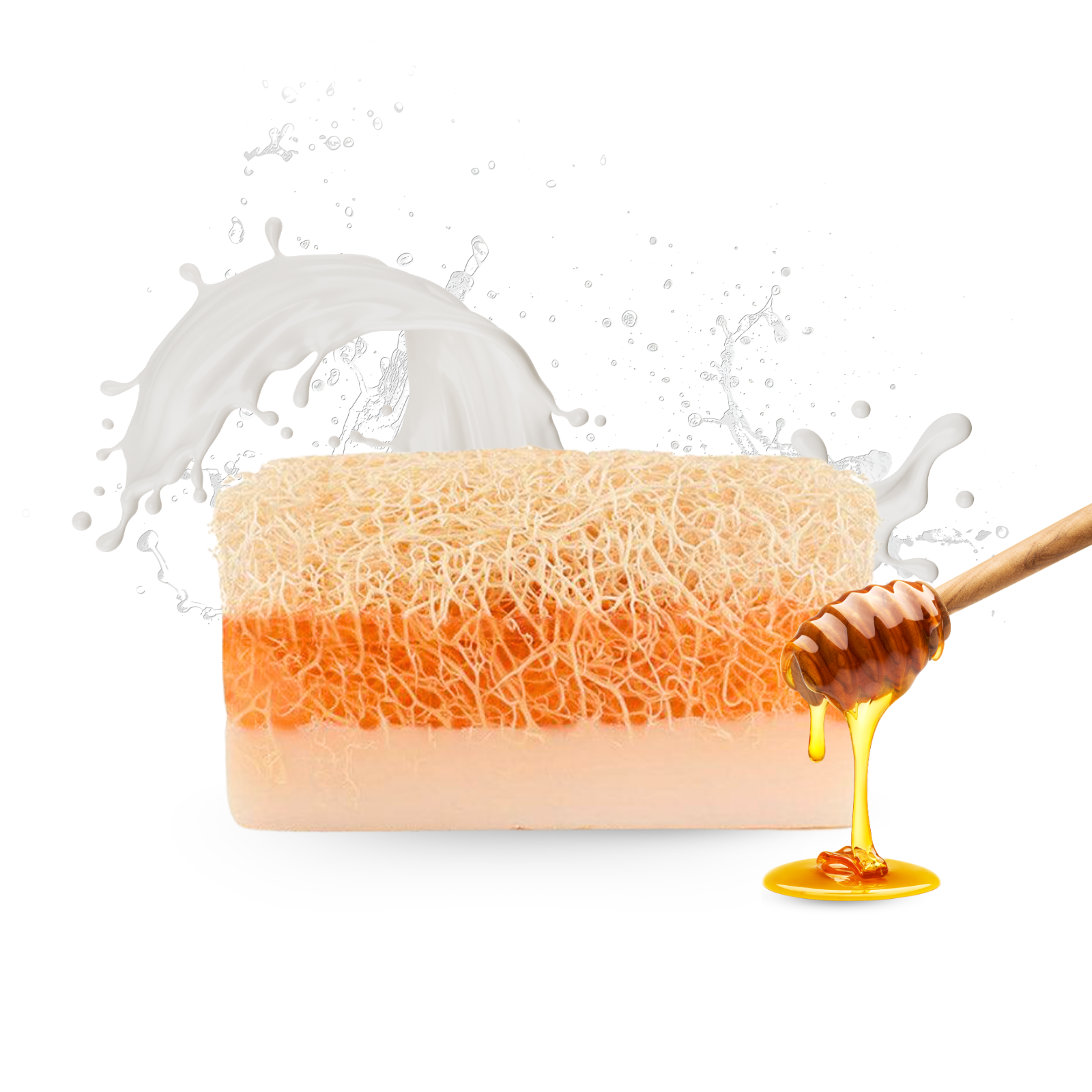 Eselsmilch-Honig-Seife mit Luffa